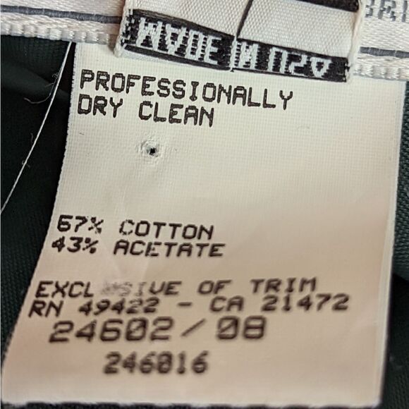 Jessica McClintock vintage dress deep green brocade and lace size 8 - Picture 10 of 11